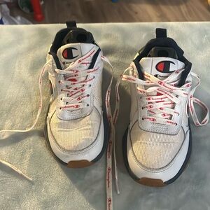 Used white Champions kids shoes size 1 1/2